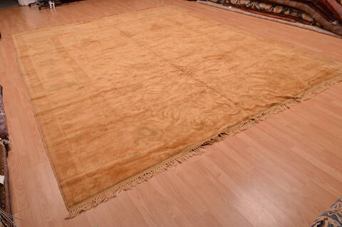 Oushak Beige Hand Knotted 100 X 128  Area Rug 100-105893 Image 5