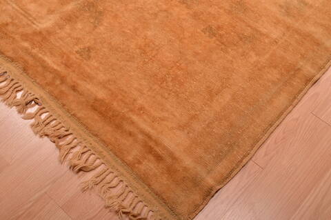 Oushak Beige Hand Knotted 100 X 128  Area Rug 100-105893 Image 7