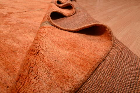 Gabbeh Orange Hand Knotted 100 X 121  Area Rug 100-105896 Image 16
