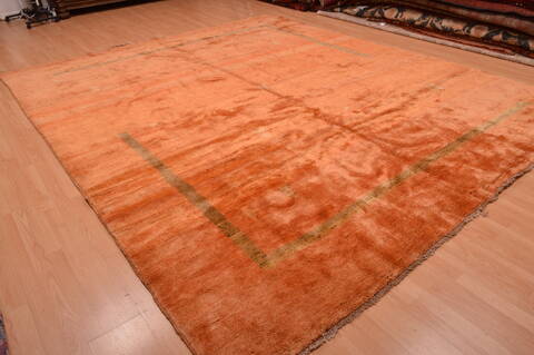 Gabbeh Orange Hand Knotted 100 X 121  Area Rug 100-105896 Image 5