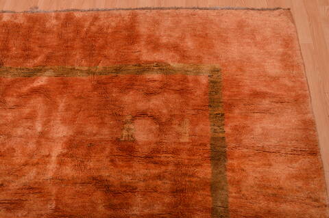 Gabbeh Orange Hand Knotted 100 X 121  Area Rug 100-105896 Image 9