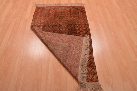 Baluch Brown Hand Knotted 210 X 47  Area Rug 100-105903 Image 12