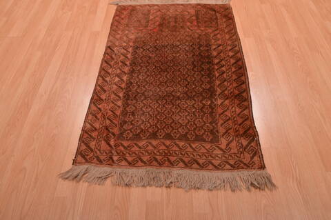 Baluch Brown Hand Knotted 210 X 47  Area Rug 100-105903 Image 1