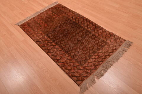 Baluch Brown Hand Knotted 210 X 47  Area Rug 100-105903 Image 3