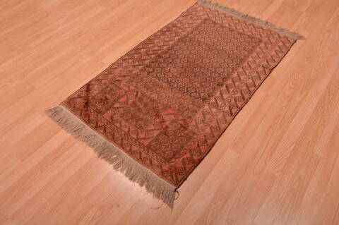 Baluch Brown Hand Knotted 210 X 47  Area Rug 100-105903 Image 6