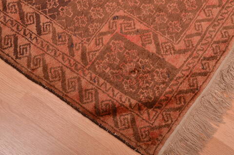 Baluch Brown Hand Knotted 210 X 47  Area Rug 100-105903 Image 8