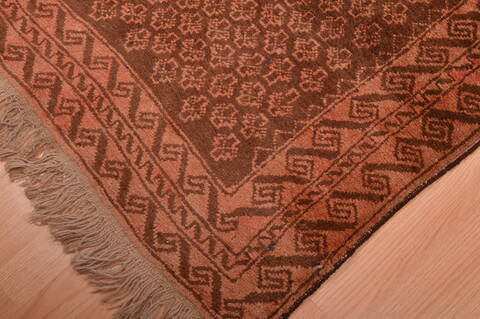 Baluch Brown Hand Knotted 210 X 47  Area Rug 100-105903 Image 9