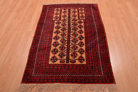 Baluch Red Hand Knotted 30 X 47  Area Rug 100-105905 Image 1
