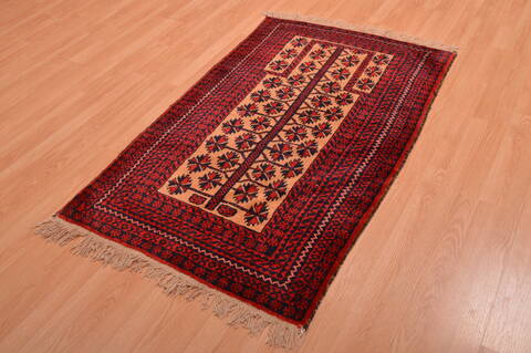 Baluch Red Hand Knotted 30 X 47  Area Rug 100-105905 Image 2