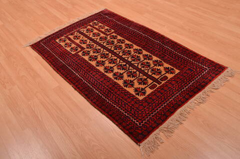 Baluch Red Hand Knotted 30 X 47  Area Rug 100-105905 Image 3