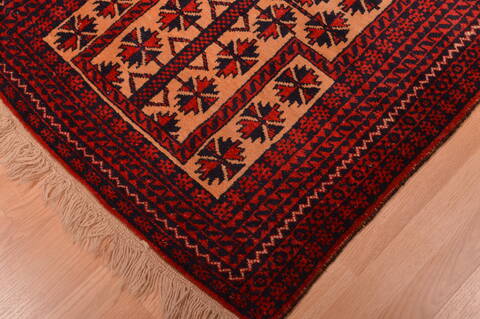Baluch Red Hand Knotted 30 X 47  Area Rug 100-105905 Image 6