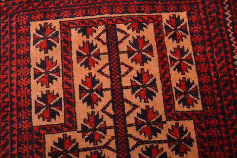 Baluch Red Hand Knotted 30 X 47  Area Rug 100-105905 Image 7