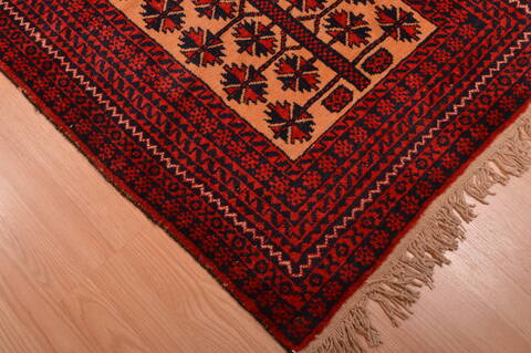 Baluch Red Hand Knotted 30 X 47  Area Rug 100-105905 Image 8