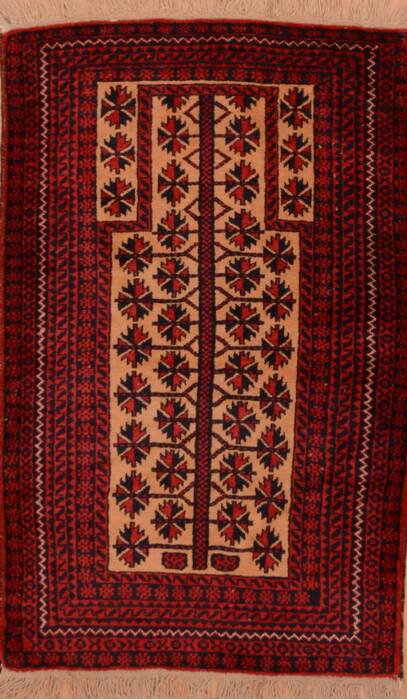 Baluch Red Hand Knotted 30 X 47  Area Rug 100-105905 Image 0