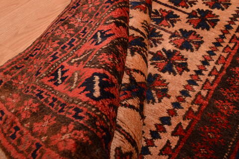 Baluch Beige Hand Knotted 30 X 48  Area Rug 100-105909 Image 10