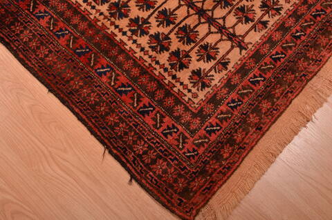 Baluch Beige Hand Knotted 30 X 48  Area Rug 100-105909 Image 6