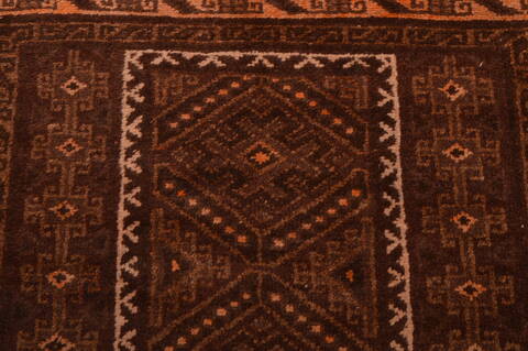 Baluch Brown Hand Knotted 30 X 47  Area Rug 100-105911 Image 6