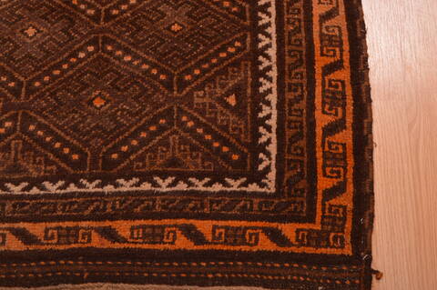 Baluch Brown Hand Knotted 30 X 47  Area Rug 100-105911 Image 8