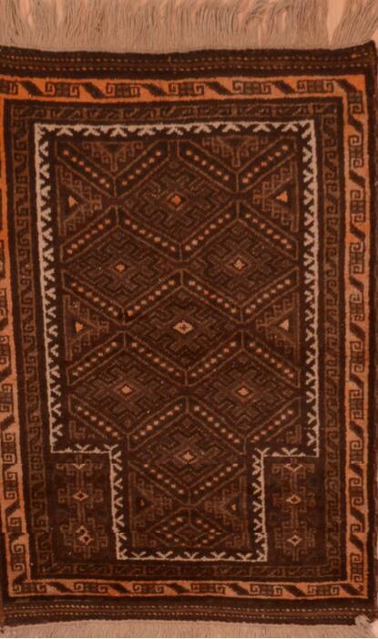 Baluch Brown Hand Knotted 30 X 47  Area Rug 100-105911 Image 0
