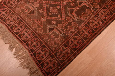 Baluch Brown Hand Knotted 29 X 45  Area Rug 100-105913 Image 10