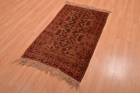 Baluch Brown Hand Knotted 29 X 45  Area Rug 100-105913 Image 2