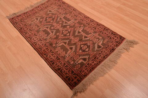 Baluch Brown Hand Knotted 29 X 45  Area Rug 100-105913 Image 5