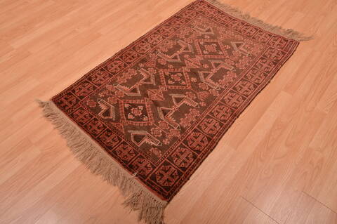 Baluch Brown Hand Knotted 29 X 45  Area Rug 100-105913 Image 6