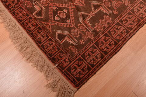 Baluch Brown Hand Knotted 29 X 45  Area Rug 100-105913 Image 7