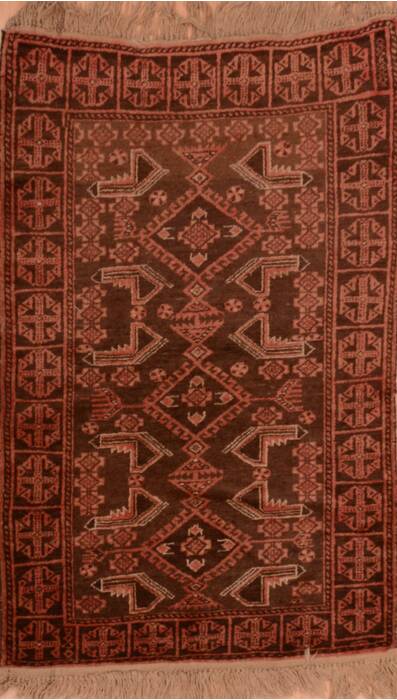 Baluch Brown Hand Knotted 29 X 45  Area Rug 100-105913 Image 0