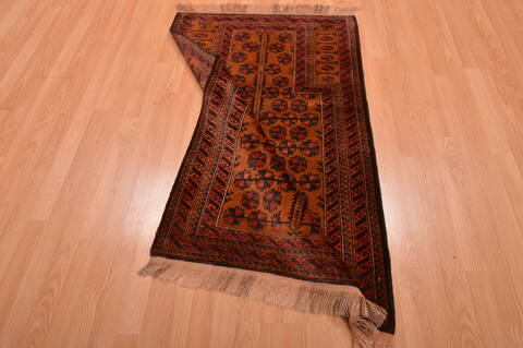 Baluch Brown Hand Knotted 30 X 47  Area Rug 100-105923 Image 14
