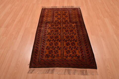 Baluch Brown Hand Knotted 30 X 47  Area Rug 100-105923 Image 1