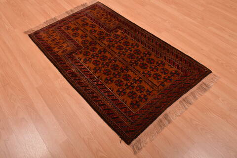 Baluch Brown Hand Knotted 30 X 47  Area Rug 100-105923 Image 3