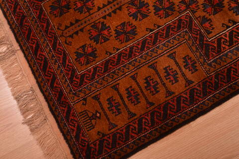 Baluch Brown Hand Knotted 30 X 47  Area Rug 100-105923 Image 8
