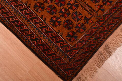 Baluch Brown Hand Knotted 30 X 47  Area Rug 100-105923 Image 9