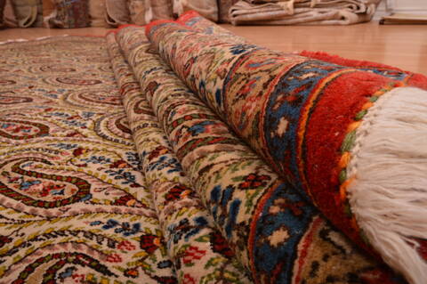 Yazd Green Hand Knotted 82 X 114  Area Rug 134-108985 Image 13