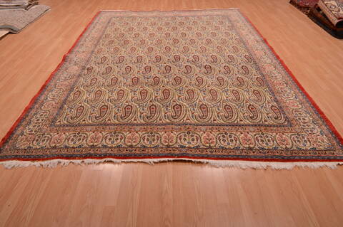 Yazd Green Hand Knotted 82 X 114  Area Rug 134-108985 Image 1
