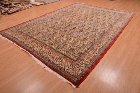 Yazd Green Hand Knotted 82 X 114  Area Rug 134-108985 Image 2
