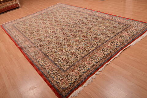 Yazd Green Hand Knotted 82 X 114  Area Rug 134-108985 Image 3