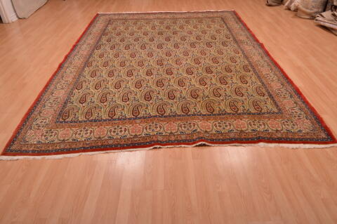 Yazd Green Hand Knotted 82 X 114  Area Rug 134-108985 Image 4