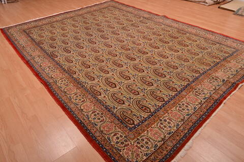 Yazd Green Hand Knotted 82 X 114  Area Rug 134-108985 Image 5