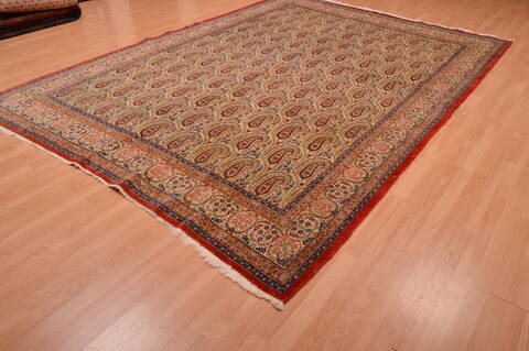 Yazd Green Hand Knotted 82 X 114  Area Rug 134-108985 Image 6