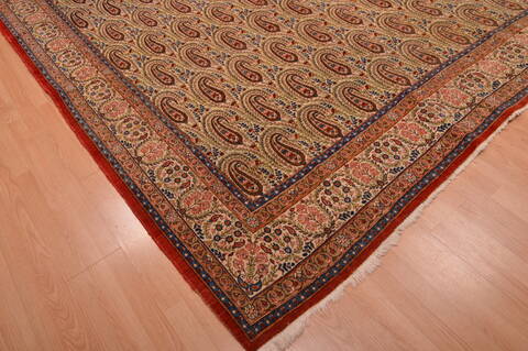 Yazd Green Hand Knotted 82 X 114  Area Rug 134-108985 Image 9