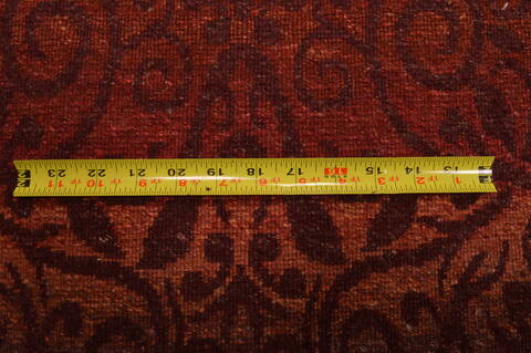 Modern Red Hand Knotted 16 X 17  Area Rug 100-108989 Image 5