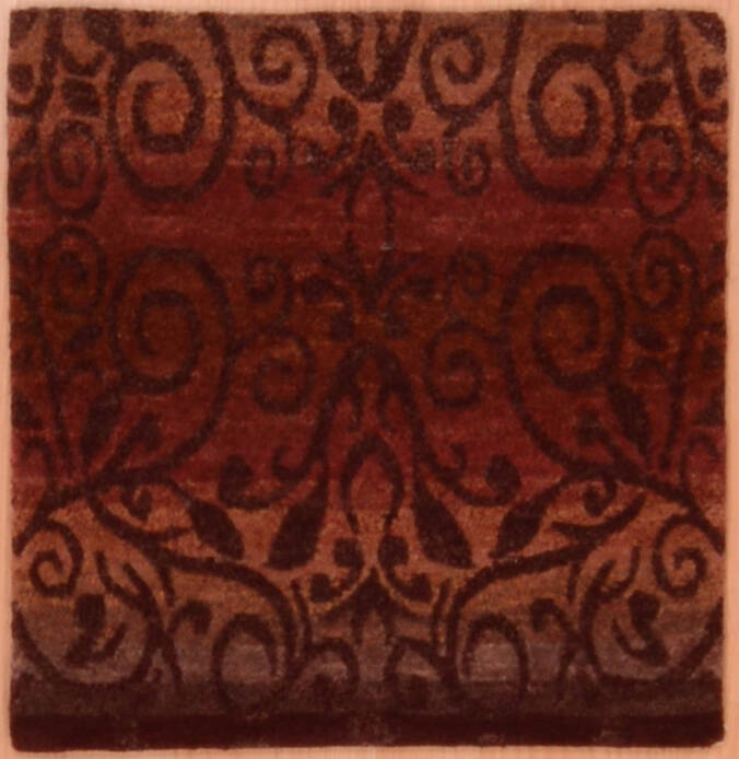 Modern Red Hand Knotted 16 X 17  Area Rug 100-108989 Image 0