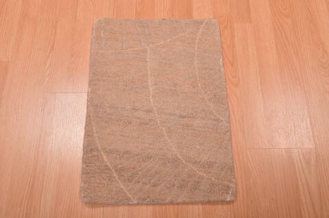Modern Beige Hand Knotted 14 X 20  Area Rug 100-108990 Image 4