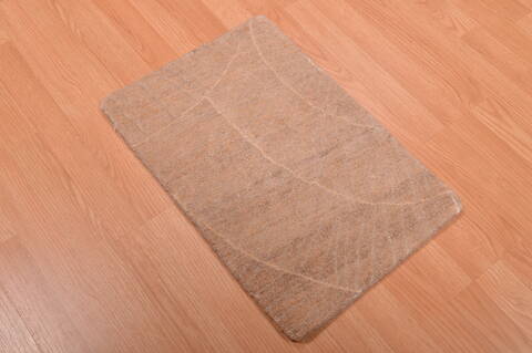 Modern Beige Hand Knotted 14 X 20  Area Rug 100-108990 Image 5
