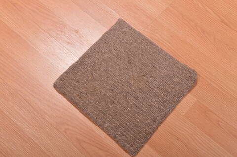 Modern Beige Square Hand Knotted 10 X 10  Area Rug 100-108991 Image 2