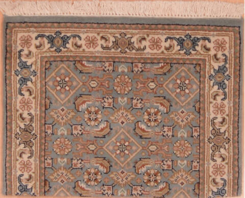 Indo-Persian Green Square Hand Knotted 16 X 20  Area Rug 100-108992 Image 0