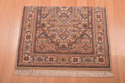 Indo-Persian Beige Square Hand Knotted 16 X 21  Area Rug 100-108993 Image 4