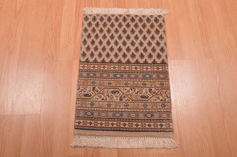 Botemir Beige Hand Knotted 14 X 20  Area Rug 100-108995 Image 1